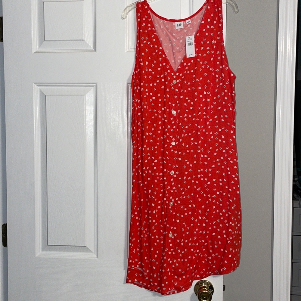 Red Summer Floral Dress